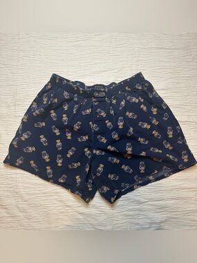 Polo Ralph Lauren Polo Bear Boxer Shorts Mens Large Navy Cotton Lounge